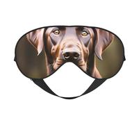 Brown Labrador Retriever Print Comfortable Eye Mask Breathable Adjustable Men Women Lightweight Travel Yoga Work