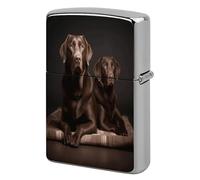 Brown Labrador Retriever Print Metal Lighter Cover Case, Vintage Cool Lighter Housing Funny Lighters Sleeve for Zippo Men Dad Husband Gift Collect