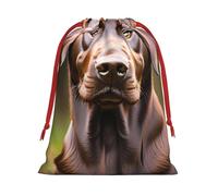 Brown Labrador Retriever Print Multi-Functional Drawstring Reusable Gift Pouch Daily Storage All Occasions Use