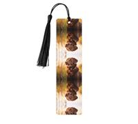Brown Labrador Retriever Print Wooden Bookmark Women Men Tassel Book Marks Bookmarks for Book Lovers Reading Accessories
