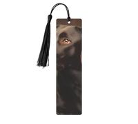Brown Labrador Retriever Printed Metal Bookmarks S - Black Lightweight Aluminium Book Marker for Books, Journals & Gifts, Ideal Book Lovers, Holiday Decor & Crafts