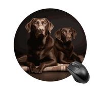 Brown Labrador Retriever Round Mouse Pad Smooth Glide Gaming Mousepad Extra Density Portable Comfortable Mouse Mat for Desk, Home, Office 7.8x7.8 Inches