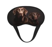 Brown Labrador Retriever Sleep Mask for Women Men Eye Mask for Sleeping Light Blocking Sleeping Mask with Elastic Strap Blindfold for Flight Nap Soft Breathable Travel Eye Cover for Side Sleeper