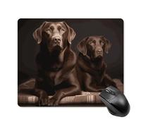 Brown Labrador Retriever Square Mouse Pad Portable Computer Mousepad with Non-Slip Rubber Base 18 * 22cm Ultra-Thin Gaming Mouse Mat for Computer Laptop Office Desk Accessories