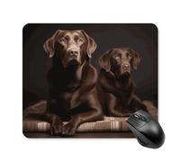 Brown Labrador Retriever Square Mouse Pad Portable Computer Mousepad with Non-Slip Rubber Base 25 * 30cm Ultra-Thin Gaming Mouse Mat for Computer Laptop Office Desk Accessories