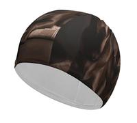 Brown Labrador Retriever Swim Cap Comfortable Swimming Caps Stretchable Durable Swimming Hat for Men and Women