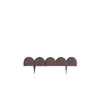(Brown) Lawn Palisade Edge Flower Border Path 10m Weather Resistant Edging Garden Decor