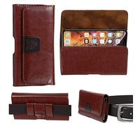Brown Leather Belt Pouch Case For Huawei Mate 40 Pro/40 Pro +, P Smart (21) Gorilla Tech