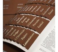 Brown Leather Bible Tabs, Laminated Bible Tabs for Women Study Bible, Easy to Read and Apply 84 Bible Index Book Tabs in Total (66 Bible Tabs Old and New Testament 18 Blank Tabs) Gold Foil Lettering
