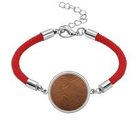 Brown Leather Design Lucky Red String Bracelet Rope Bracelet Handmade
