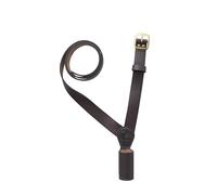 Brown Leather Flag Carrier Pole Holder Cross Belt, Left Shoulder Flag Carrying Belt for Adults Genuine Leather Shoulder Strap with Brass Buckle for Military, Honour Guards & Ceremonial Use