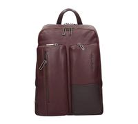 Brown Leather Laptop Backpack - male - Piquadro - Backpacks - Brown - ONE SIZE - Bags ONE SIZE