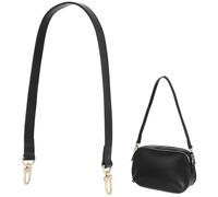 Brown Leather Replacement Bag Strap, 25.6 In, With Metal Hooks For Handbags, 0.7 In Wide Shoulder Strap For Totes And Purses