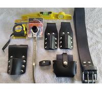 Brown Leather Scaffolding Toolset Belt 5PCS with 3 PCS Tools