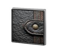 Brown Leather Texture Unisex Brooches & Pins Square Lightweight Lapel Badge Jewelry for Clothing Shawl Hat