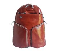 Brown Leather Unisex Backpack - male - Piquadro - Backpacks - Brown - ONE SIZE - Bags ONE SIZE