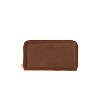 Brown Leather Wallet with Zipper Closure - female - The Bridge - Wallets & Cardholders - Brown - ONE SIZE - Accessories ONE SIZE