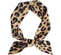Brown Leopard Neck Tie Chic Skinny Scarf Hairband Stylish Purse Scarf Leopard Printed Hairband Accessory Long Neckerchief Women Fashion Scarves
