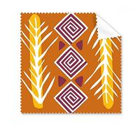 Brown Line Mexico Totems Ancient Civilization Drawing Glasses Cloth Cleaning Cloth Gift Phone Screen Cleaner 5pcs