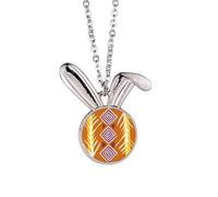 Brown Line Mexico Totems Ancient Civilization Rabbit Necklace Pendant Bunny Animal Jewelry Gift
