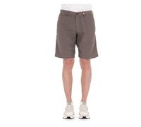 Brown Linen-Cotton Bermuda Shorts Zeus, male, Myths, Casual Shorts, Brown, S, Shorts S