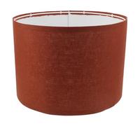 Brown Linen Drum Lampshade 8.66 Inch Top Bottom 11 Inch High