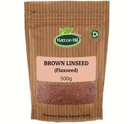 Brown Linseed (Flaxseed) 500g by Hatton Hill | Nutty and Versatile Seeds for Baking, Raw, Smoothies, and More