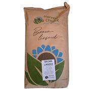Brown Linseeds (Flax seeds) 25kg by Harvest Choice - High in Omega-3, Lignans, Fiber, Protein, & Essential Minerals, Whole, Ground, Roasted,Ideal for Smoothies, Baking, & Cooking,Supports Heart Hea