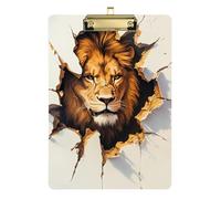 Brown Lion White clipboard Occupational Therapy Standard Hole for 5th Grade Classroom Essentials for Teachers Size 9 x 12 Gold