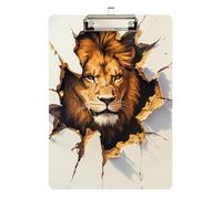 Brown Lion White clipboard Occupational Therapy Standard Hole for 5th Grade Classroom Essentials for Teachers Size 9 x 12 Silver