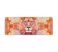 Brown Lion'S Head Mouse Pad In Big Extended Non-Slip Rubber Base Mousepad With Stitched Edges Gaming Pc Desktop Large Mouse Pad 11.8x31.5