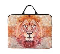Brown Lion'S Head Notebook Carrying Case With Handle Laptop 14 Inch Computer Sleeve For Women Men Padded Cover Laptop Bag