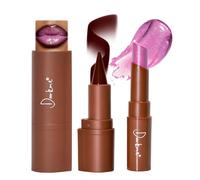 Brown Lip Liner and High-Shine Lipstick Set,Matte Lipliner with Glitter Solid Lip Gloss,Plumping Lip Kit for Women Lip Care,Long-Lasting Moisturizing Gradient Lip Combo,2# 80s Baddies