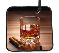 Brown Liquor in Cup Sitting Pad Lightweight Waterproof Folding Seat Pad Compact Portable Camping Seat Mat Memory Foam Travel Seat Cushion for Hiking, Picnics, Outdoor 15.8 x 15.8 in