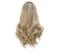 Brown Long Curly Wig with Fringe for Women Fashionable Synthetic Wig with Waves & Natural Look White Fi Air Synthetic Hair Wig Trendy Hairstyle with Natural Volume for Cosplay & Everyday Use
