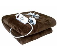 Bauer 39040 Luxury Soft Touch Heated Throw Blanket (Brown, Double Size)