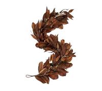 Brown Magnolia Leaf Garland, 9 FT Realistic Artificial Magnolia Garland, Autumn Decoration Magnolias Garlands, Leaf F Rustic