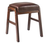 Brown Makeup Stool Upholstered Vanity Chair Stylish for Salon Dining Entryway Versatile Footrest Modern Design Comfortable Seating for Home & Beauty Use
