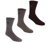 Brown male One Size Regatta Men's 3 Pack Sock In A Box Brown
