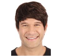 Bristol Novelty BW305 Male Wig Short Brown, One Size Halloween