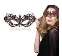 Brown Masquerade Mask For Women - Lace Masquerade Masks for Masquerade Party, Proms, Photo Shoot, Venetian Party, Mardi Gras, Halloween & Cosplay - Brown Color - Made in the USA, Mocha Brown, One Size