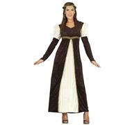 Brown medieval princess costume for women