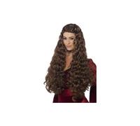 Brown Medieval Princess Wig - wig medieval princess smiffys 43661 one size brown long