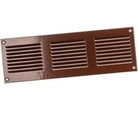 300x100mm / 12x4" inch Brown Metal Air Vent Grille Cover with Insect Mesh - Ventilation Cover
