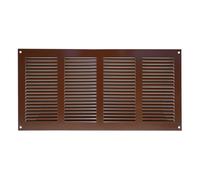 Brown Metal Air Vent Grille 400mm X 200mm With Fly Screen