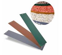 Brown Metal Lawn Edging 13.5x120cm Rustproof Steel