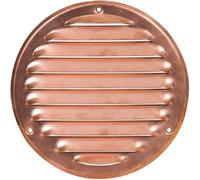 Ø 100mm / 4" inch Brown Round Metal Air Vent Grille Cover with Insect Mesh - Ventilation Cover