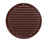 Brown Metal Round Air Vent Grille 200mm / 240mm with Fly Screen Flat Duct Cover