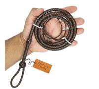 Brown Mini Pocket Leather Bullwhip 3 feet / 91 cm Length Miniature Bullwhip Brown Little Snappers Cracking Loud Mini Whips
