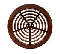 Brown Mini Round Air Vent Grille Ø 80mm with Flange and Fly Screen Ventilation Cover